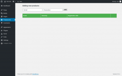 Page screenshot: Products list