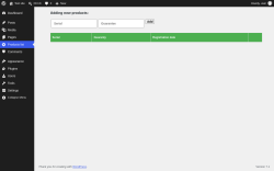 Page screenshot: Products list