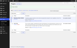 Page screenshot: Plugins &lsaquo; Test site &mdash; WordPress