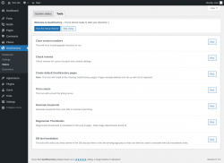 Page screenshot: GeoDirectory → Status → Tools