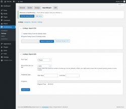 Page screenshot: GeoDirectory → Settings → Import/Export