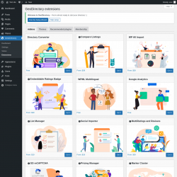 Page screenshot: GeoDirectory → Extensions