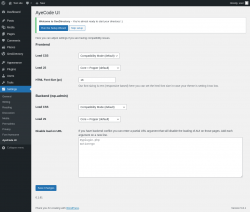 Page screenshot: Settings → AyeCode UI