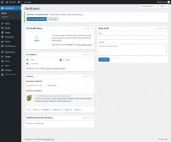 Page screenshot: Dashboard ‹ Test site — WordPress