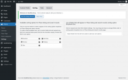 Page screenshot: Places → Settings → Sorting