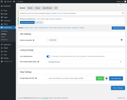 Page screenshot: GeoDirectory → Settings