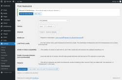 Page screenshot: Settings → Font Awesome