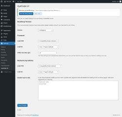 Page screenshot: Settings → AyeCode UI