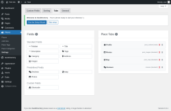 Page screenshot: Places → Settings → Tabs