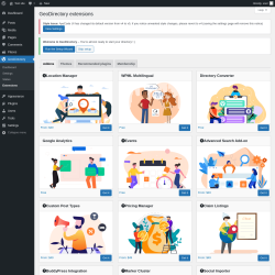 Page screenshot: GeoDirectory → Extensions