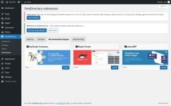Page screenshot: GeoDirectory → Extensions → Recommended plugins