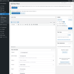 Page screenshot: Places → Add New Place