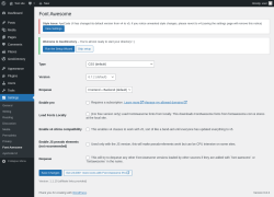 Page screenshot: Settings → Font Awesome