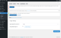 Page screenshot: GeoDirectory → Settings → Design