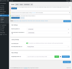 Page screenshot: GeoDirectory → Settings