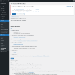 Page screenshot: Settings → Geolocation IP Detection