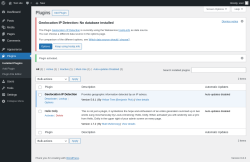 Page screenshot: Plugins ‹ Test site — WordPress
