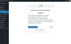 Page screenshot: ‹ Test site — WordPress