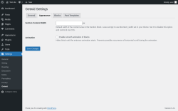 Page screenshot: Settings &rarr; Getwid &rarr; 
						Appearance					