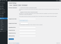 Page screenshot: Settings &rarr; Getwid