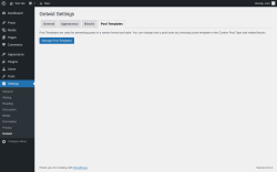 Page screenshot: Settings → Getwid → 
						Post Templates					