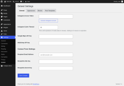 Page screenshot: Settings &rarr; Getwid