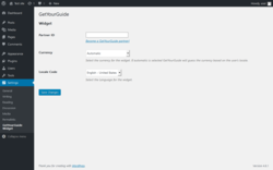 Page screenshot: Settings → GetYourGuide Widget
