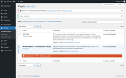 Page screenshot: Plugins ‹ Test site — WordPress