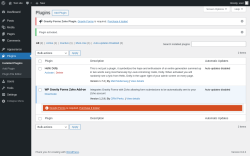 Page screenshot: Plugins ‹ Test site — WordPress