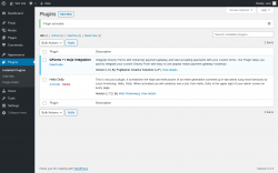 Page screenshot: Plugins &lsaquo; Test site &mdash; WordPress