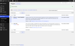 Page screenshot: Plugins &lsaquo; Test site &mdash; WordPress