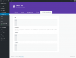 Page screenshot: Ghost Kit → CSS & JavaScript
