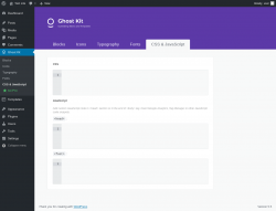 Page screenshot: Ghost Kit → CSS & JavaScript
