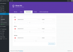 Page screenshot: Ghost Kit → Typography