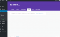 Page screenshot: Ghost Kit → Fonts