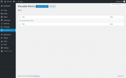 Page screenshot: Reusable Blocks
