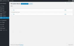 Page screenshot: Reusable Blocks