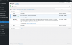 Page screenshot: Plugins ‹ Test site — WordPress