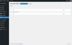 Page screenshot: Reusable Blocks
