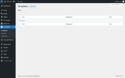 Page screenshot: Templates