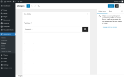 Page screenshot: Widgets ‹ Test site — WordPress