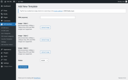 Page screenshot: Gift Vouchers &rarr; Add New Template