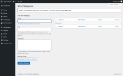 Page screenshot: Gift Vouchers &rarr; Item Categories