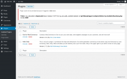 Page screenshot: Plugins &lsaquo; Test site &mdash; WordPress