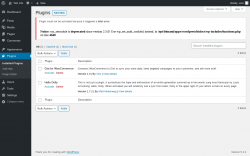 Page screenshot: Plugins &lsaquo; Test site &mdash; WordPress