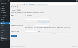 Page screenshot: Settings &rarr; Gist	for WooCommerce
