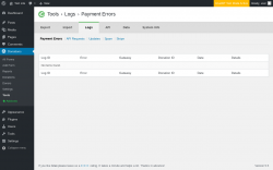 Page screenshot: Donations → Tools → Logs