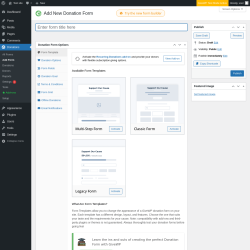 Page screenshot: Donations &rarr; Add Form