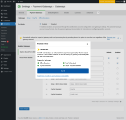 Page screenshot: Donations &rarr; Settings 1 &rarr; Payment Gateways