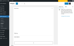 Page screenshot: Widgets &lsaquo; Test site &mdash; WordPress